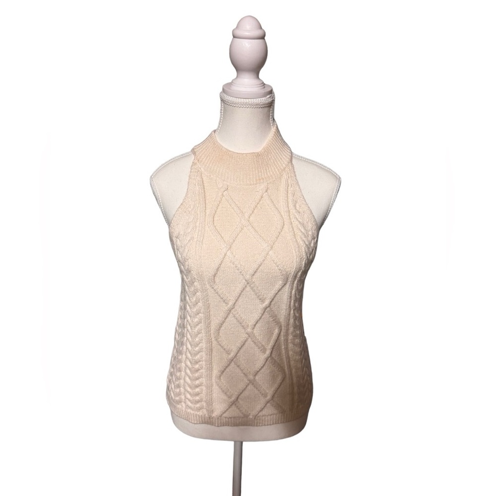 NWT 1.State cream sleeveless sweater top size small